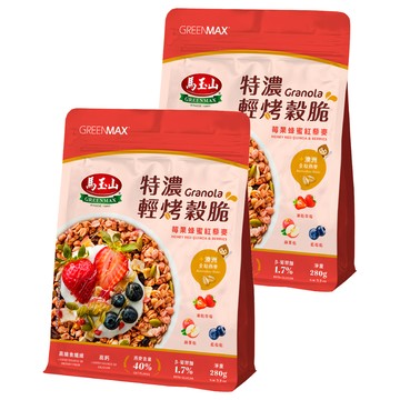 馬玉山 特濃輕烤穀脆 莓果蜂蜜紅藜麥  2包  280g