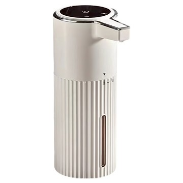 OMG 自動感應免按壓皂液器 電動泡沫款  1個  白色豎紋