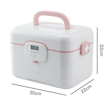 藥品收納箱 星優智慧定時藥箱醫藥箱家用家庭裝便攜急救藥品收納盒小型箱【MJ9235】