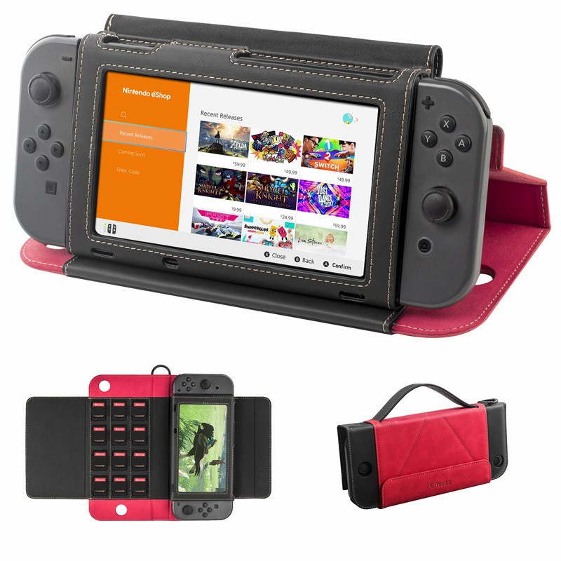 ニンテンドースイッチ ケース スタンド使用可 Nintendo Switch 手帳型カバー ゲームカード収納 耐衝撃 レザー 落下防止 フィンガーリング 持ち運び マグネット式 通販 Lineポイント最大1 0 Get Lineショッピング