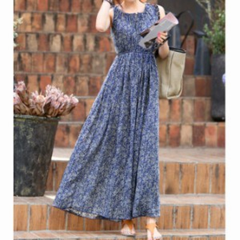 ワンピース ロング リゾートワンピース アジアン エスニック ボヘミアン 送料無料 かわいい 小さな花柄 ５４ 通販 Lineポイント最大1 0 Get Lineショッピング