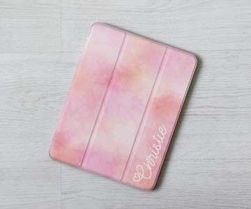 客製化禮物幻彩水彩iPad殼加名筆槽翻蓋式保護套Air 7 11代 pro13