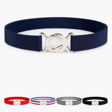 25mm細窄有彈力松緊帶腰帶裝飾連衣裙配裙子歐美ins風橡皮筋皮帶