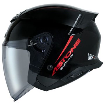 【高CP值】Astone DJ15 XA1 黑紅 3/4罩安全帽