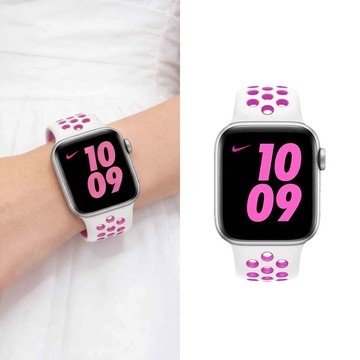 【山水之寶】Apple watch38/40/41/S10 42/S11 42mm錶帶 運動矽膠洞洞錶帶 替換錶帶 替換腕帶