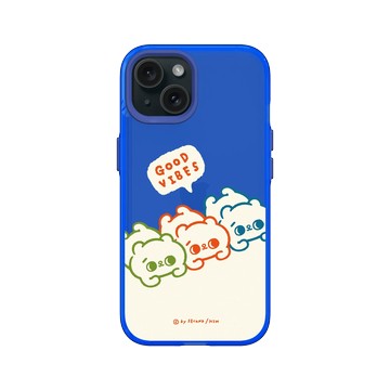 iPhone 15 Clear 激光藍 - 爽爽貓 Song Song Meow by SECOND - 加倍好運