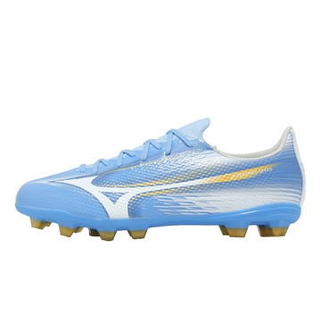 Mizuno 美津濃 足球鞋 α III Select 寬楦 男鞋 藍 白 皮革 膠釘 運動鞋 P1GA2665-25