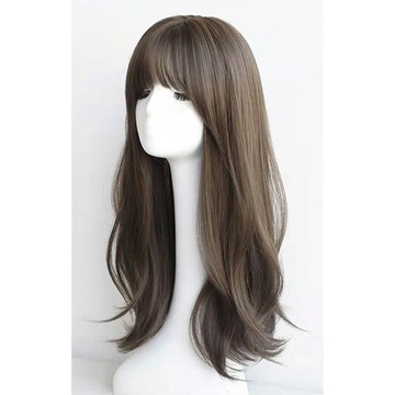 【巴黎精品】現貨+預購 長假髮捲髮整頂假髮-中分自然氣質微捲女假髮2色a1ji24