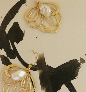 【維納斯系列】舞動* 天然珍珠 耳環 訂製 輕珠寶