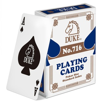 DUKE 迪克 716高級黑蕊兩角專業撲克紙牌  曜藍色  1個