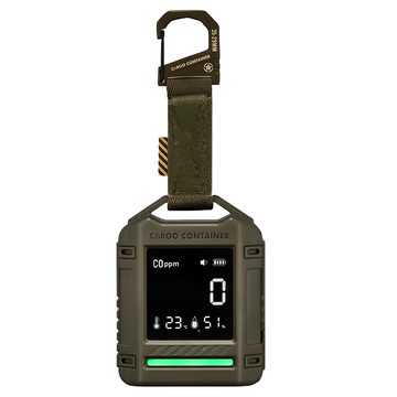 CARGO container 一氧化碳溫濕度偵測器  軍綠色  1個