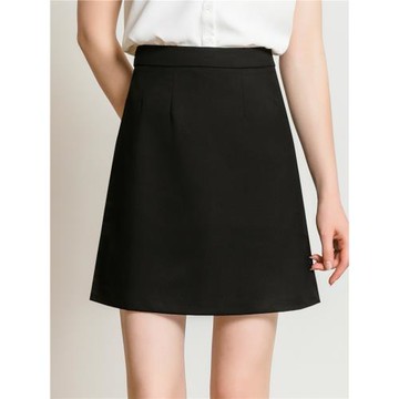 職業黑色a字半身裙女短裙夏季新款正裝工作群大碼胖mm高腰西裝裙