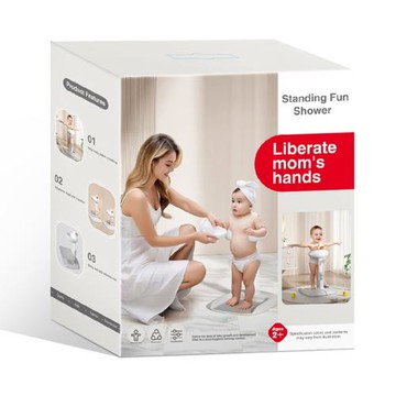 兒童站立式浴架寶寶加大沖澡支架洗澡神器可調節家用防滑寶寶澡架