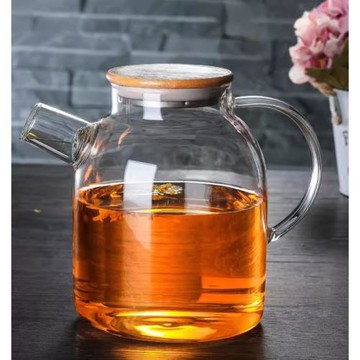 冷水壺玻璃水壺耐熱防爆家用大容量泡茶壺涼杯果汁壺耐高溫整套