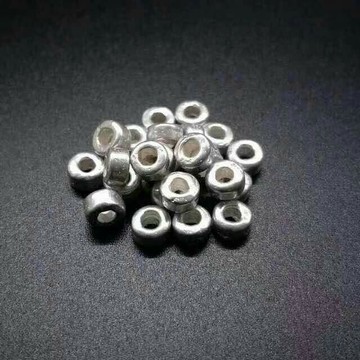 手工計子999實心純銀隔珠 佛珠念珠手串計數器記子計子星月菩提