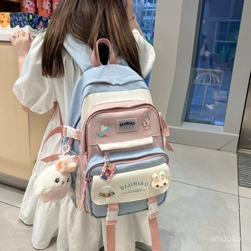 👜 卿選好物 👜【6626人收藏】高顔值書包女初中生大容量百搭雙肩包小學生女生可愛減負護脊背包