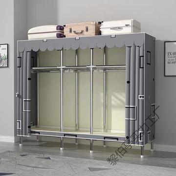 家用布衣柜家用臥室組裝收納柜鋼管加粗加固衣櫥掛衣柜