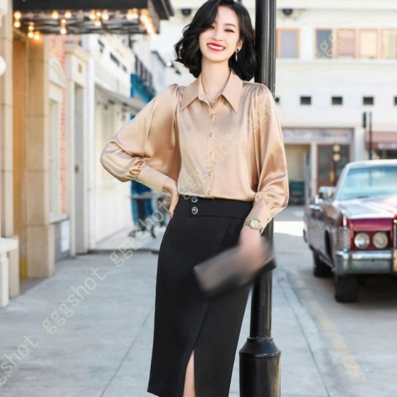 ブラウス シャツ レディース Vネックblouse フォーマル 襟開き トップス 長袖 スーツインナー 女性用 通勤 春 秋 ビジネス 入学式 卒業式 オフィスカジュアル 通販 Lineポイント最大0 5 Get Lineショッピング