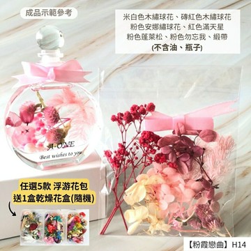 【A-ONE】浮游花DIY花材包 乾燥花 兔尾草 蓬萊松 快樂草 相思豆 情人草 勿忘我 滿天星 浮油花 H14