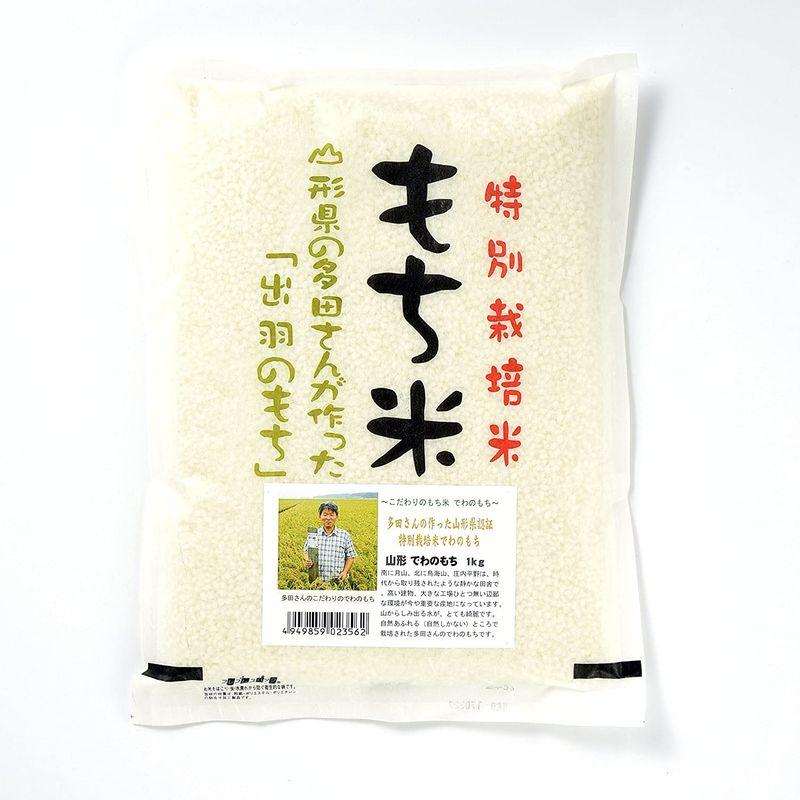 精米山形県産 多田さんのもち米 特別栽培米 白米 でわのもち 1kg 令和2年産 令和4年産