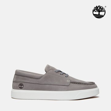 Timberland 男款灰色低筒皮革休閒鞋|A6C92EL8