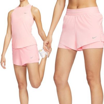 Nike As Nk Swift Df Mr 2n1 Shrt 女款 粉色 雙層 中腰 運動 短褲 HJ5377-607