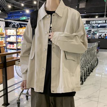 工裝夾克男春秋季港風ins韓版潮流寬松痞帥日系潮牌學生外套上衣