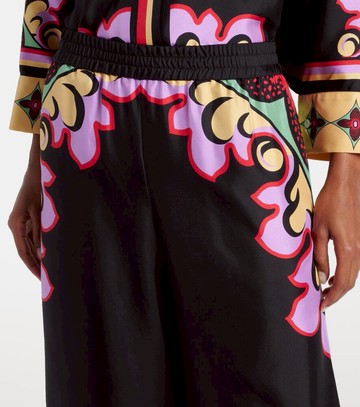 La DoubleJ Printed silk palazzo pants