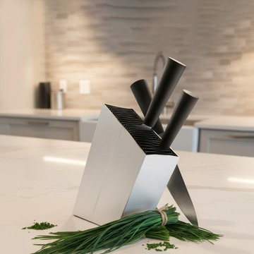 丹麥 Eva Solo 梯形刀座 H8.2cm-銀