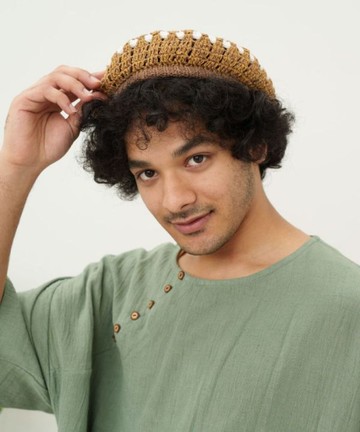 【熱門預購】尼泊爾手織花朵貝雷帽(2色)NWWP6110