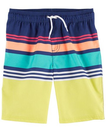 Kid Striped Swim Trunks