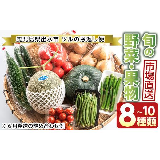 ふるさと納税 鹿児島県 出水市 i460 旬の野菜・果物おまかせセット(8〜10種類)ツルの恩返し野菜セット！鹿児島県出水市より国産野菜を市場直送！【出水市出水…