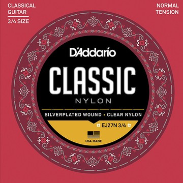 DAddario 古典吉他弦 EJ27N 1/2 3/4 CLASSIC 小吉他專用 尼龍弦 中張力 學生級【黃石樂器】