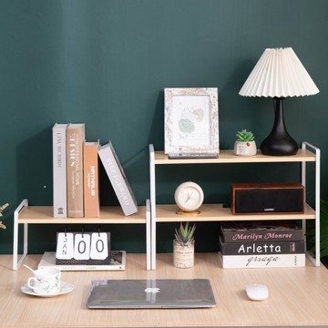 joeki雙層50cm 桌面收納架 工業風 收納架 桌上收納 置物架 桌上層架sn0946