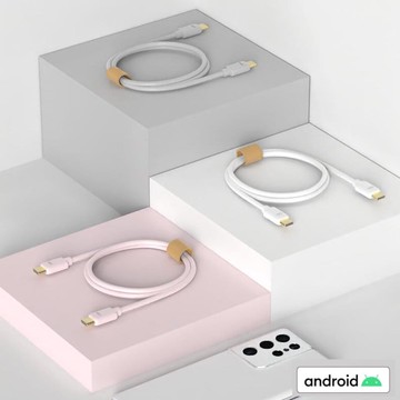 UIBI 1M液態矽膠 快充數據線(多色) (60WUSB-C to USB-C) 白