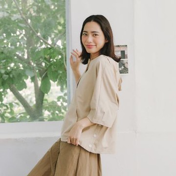 【Dailo】涼感排汗連袖上衣 藍 卡