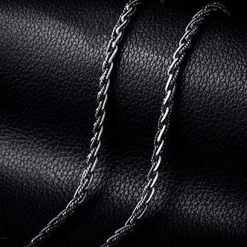 【JK銀飾】粗曠麻花仿舊／925純銀 項鍊