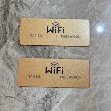 金色壓克力WIFI標示牌 指示牌 歡迎牌 商業空間 辦公室 餐廳