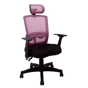 【obis】SKYE透氣網布電腦椅粉色