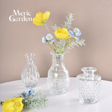 Meric Garden 仿真微光小窗春日低語 迷你花藝花瓶組
