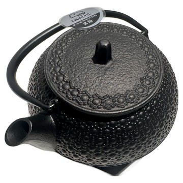 IWACHU 岩鑄 5型新龜甲急須附底座及濾網 日式鑄鐵茶壺  1組  650ml