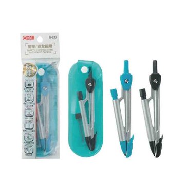 【COX 三燕】安全圓規 0.5mm筆芯 顏色隨機 / 支D-520