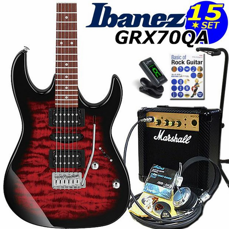 GIo Ibanez アイバニーズ GRX70QA TRB エレキギター マーシャルアンプ