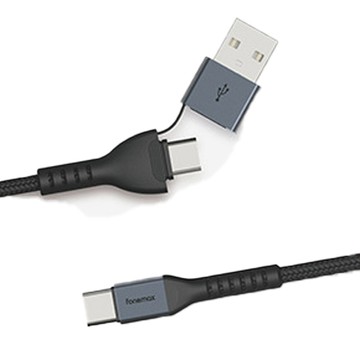 Fonemax Type-C to A+C 二合一 PD 充電線(100W)(1.2M)