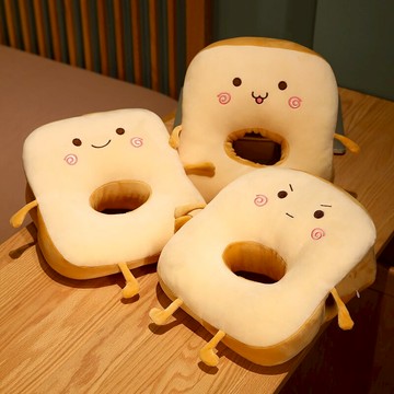 午睡枕趴睡枕趴趴枕透氣可愛卡通桌上睡覺抱枕小學生卡通面包靠枕