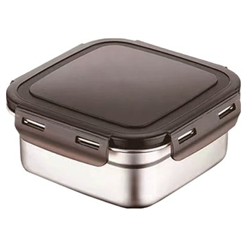 小麥購物 304不銹鋼保險盒 正方形 L1281 900ml  容器 + 蓋子  1個