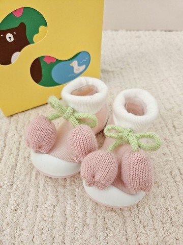 韓國 Ggomoosin 學步襪鞋 - 粉嫩鬱金香