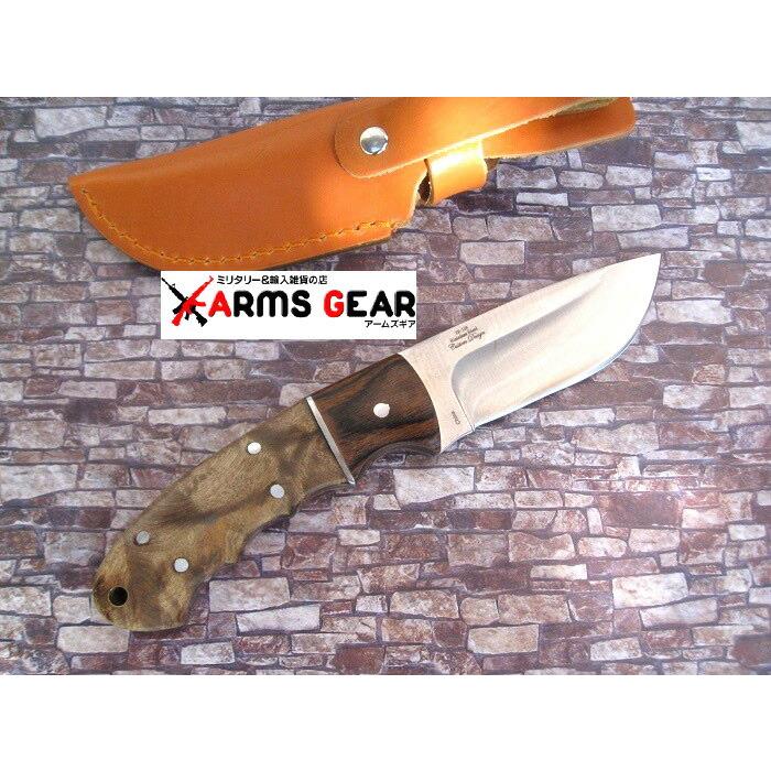 エルクリッジ ER128 ハンター スキナー ナイフ 440ステンレス鋼 バールウッド ハンドル Elk Ridge Fixed Knife