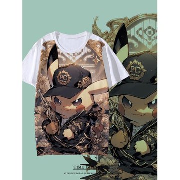 耿鬼短袖T恤皮卡丘cos胖丁衣服卡比獸痛衣體恤衫可達鴨二次元學生