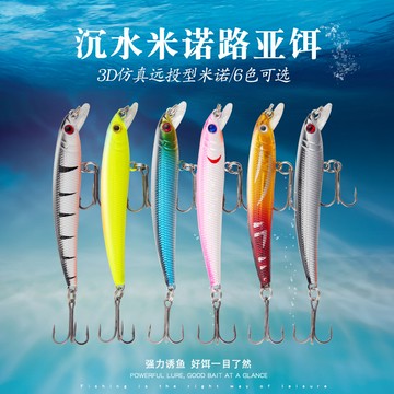 【TTFF】路亞餌遠拋投沉水米諾帶響珠7.8cm/4.8g仿真假餌硬餌擬餌垂釣漁具現貨批發